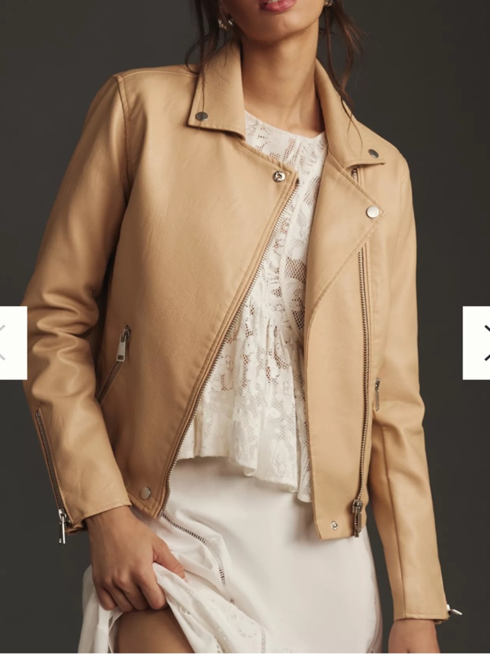 NWT Saige Faux-Leather Moto Jacket